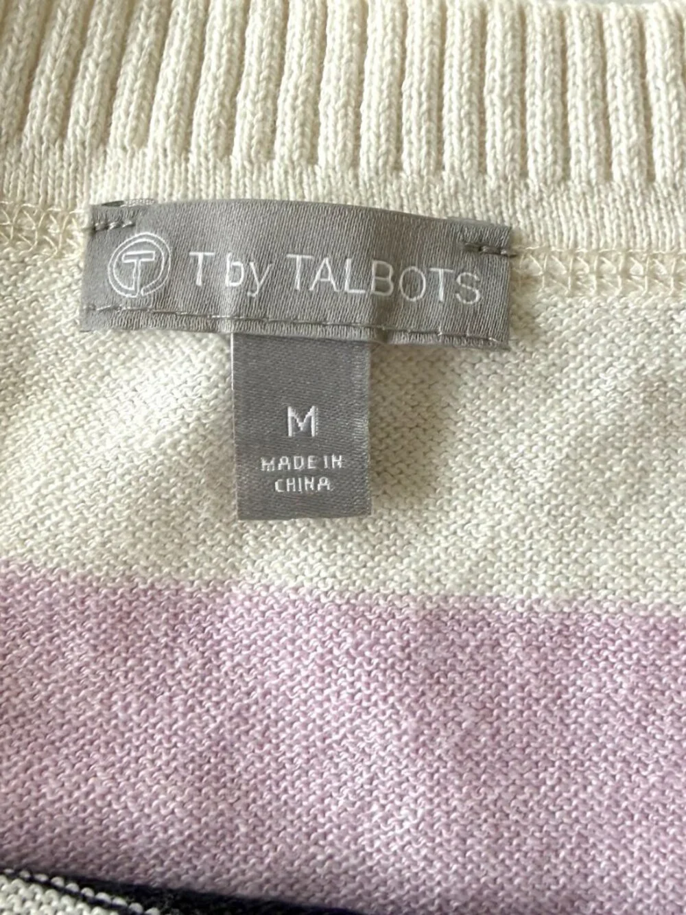 Talbots Tunic Striped Crewneck Sweater